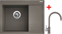 Sinks RIM 650 L Truffle + Vitalia GR 